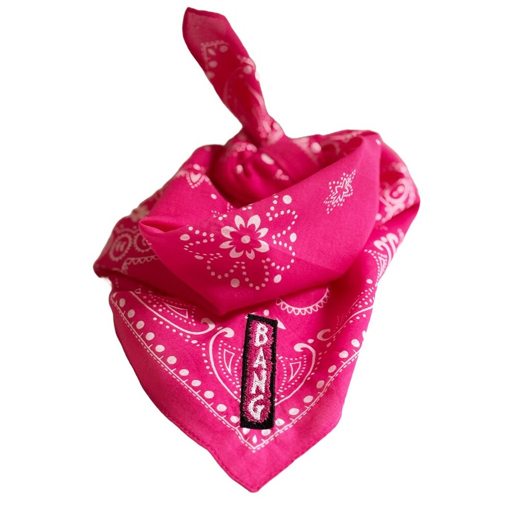 Embroidered BANG Western Star Bandana | Pink | Tribute to Bey